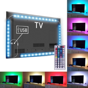 USB LED-valonauha televisioon, 3 m, (värit säädettävissä)