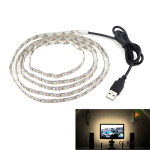 LED-valonauha television, USB, 4 m, lämmin valkoinen