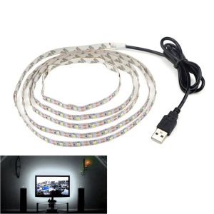 USB LED-valonauha television, 3 m, valkoinen valo