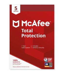 McAfee Total Protection 1 vuosi 5 laitetta, sähköinen lisenssi