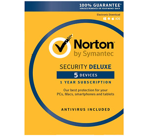 Norton Security Deluxe 5:lle koneelle vuodeksi - sähköinen lisenssi