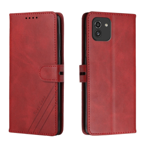 Samsung Galaxy A03 nahkainen suojakotelo - punainen